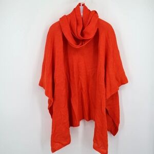 Alpaca International‎ 100% Baby Alpaca Scarf Cape Kimono Peru Shawl O/S Orange